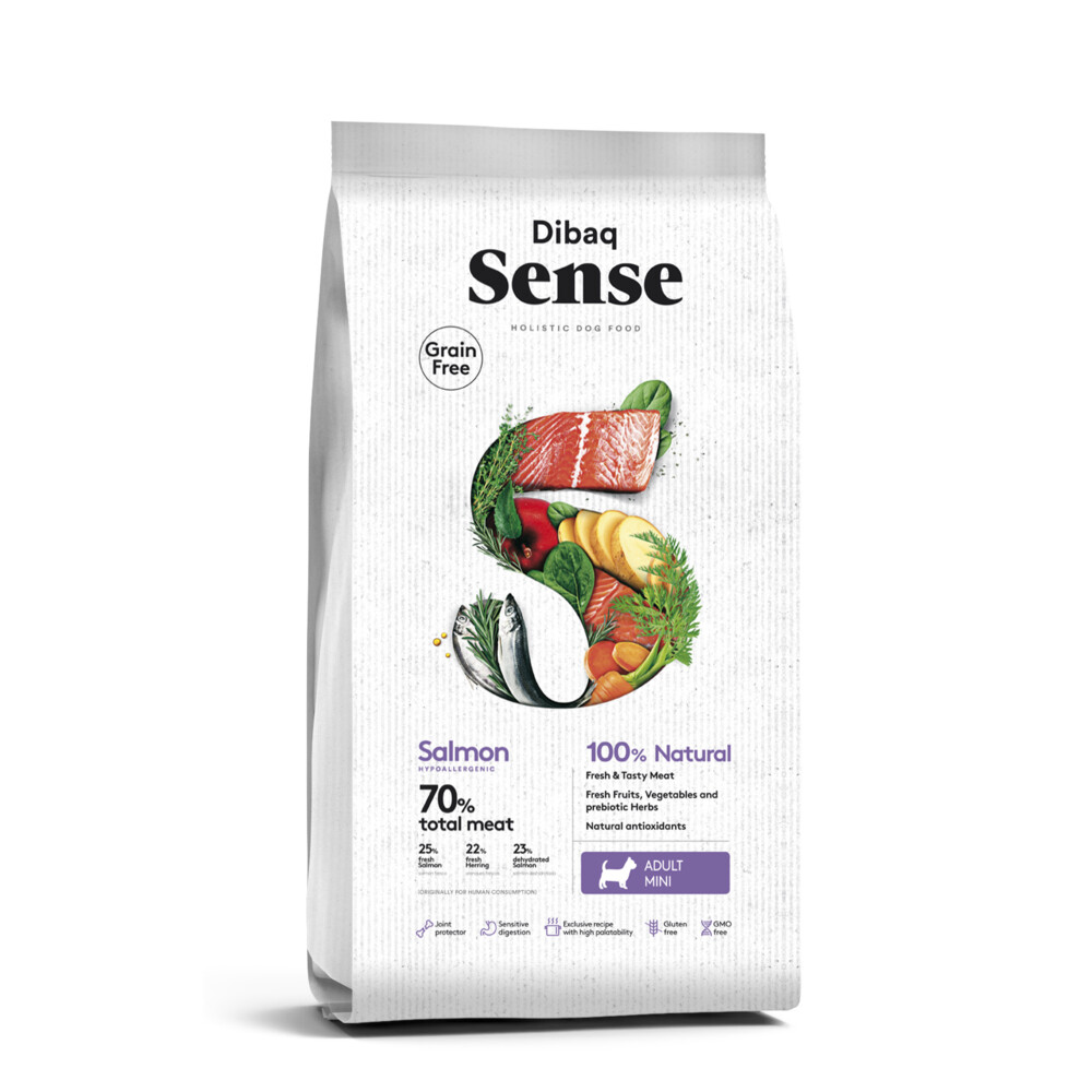 Dibaq Sense Mini No Grain Hondenvoer Salmon 2 kg