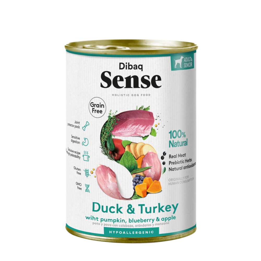 Dibaq Sense Hondenvoer Blik Duck & Turkey 385 gr