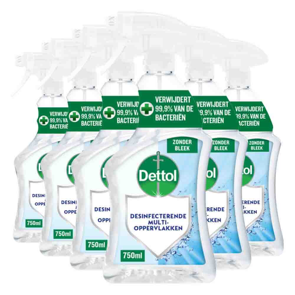 6x Dettol Desinfecterende Multi-Oppervlakken Spray 750 ml