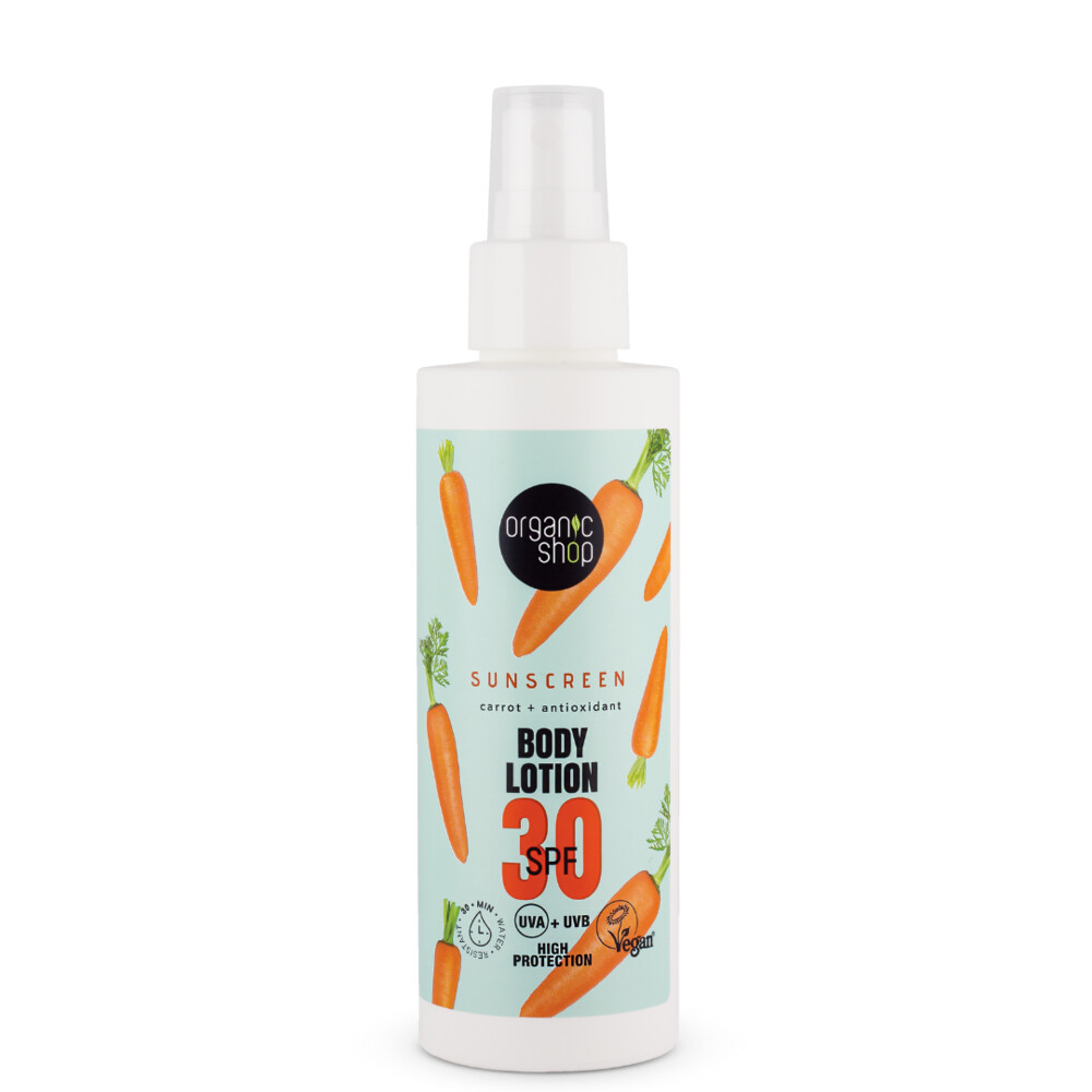 8x Organic Shop Zonnebrandcréme SPF 30 150 ml