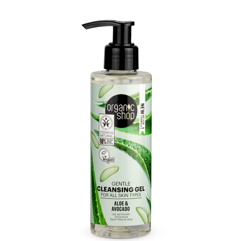 6x Organic Shop Cleansing Gel Avocado and Aloe 200 ml
