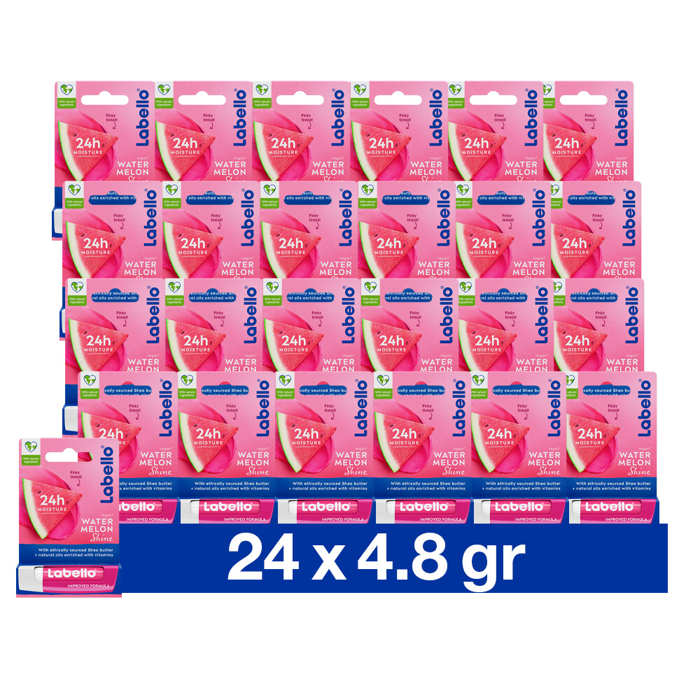 24x Labello Lippenbalsem Blister Watermelon Shine 4.8 gr