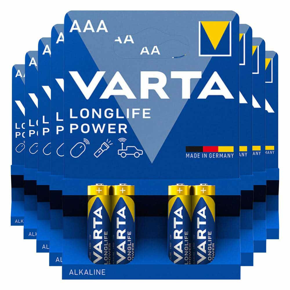 8x Varta Longlife Max Power Alkaline Batterijen AAA 4 stuks
