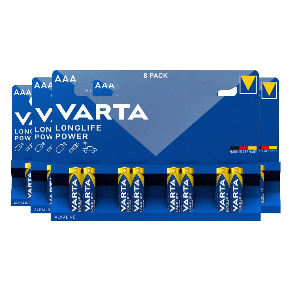 4x Varta Longlife Max Power Alkaline Batterijen AAA 8 stuks