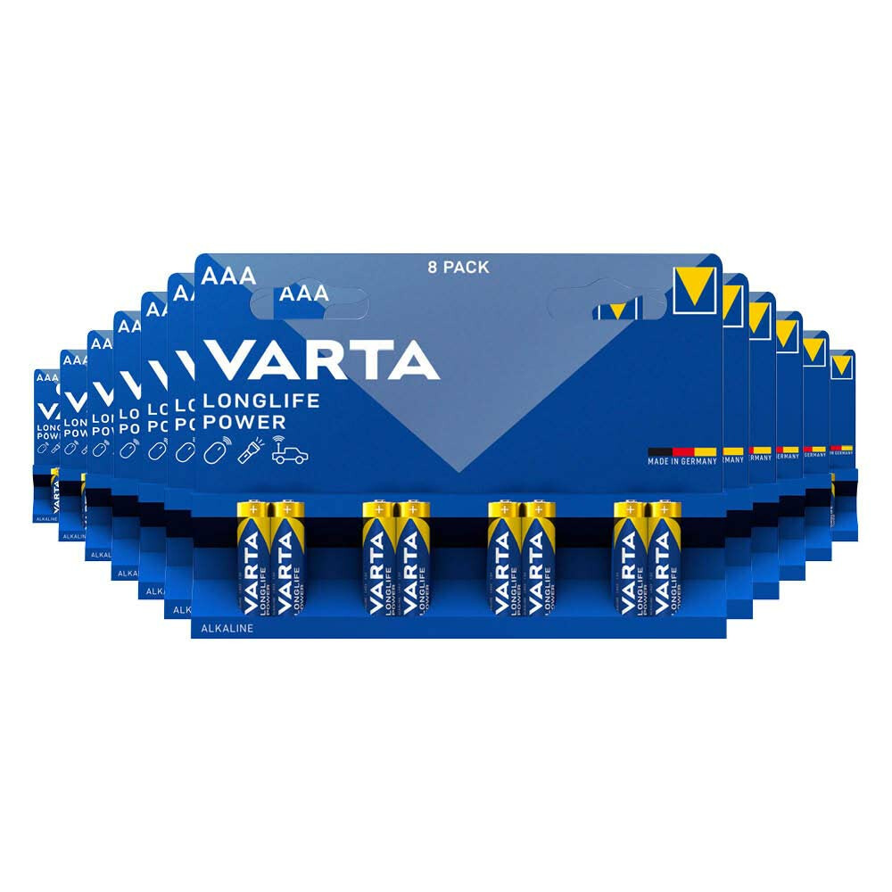 8x Varta Longlife Max Power Alkaline Batterijen AAA 8 stuks