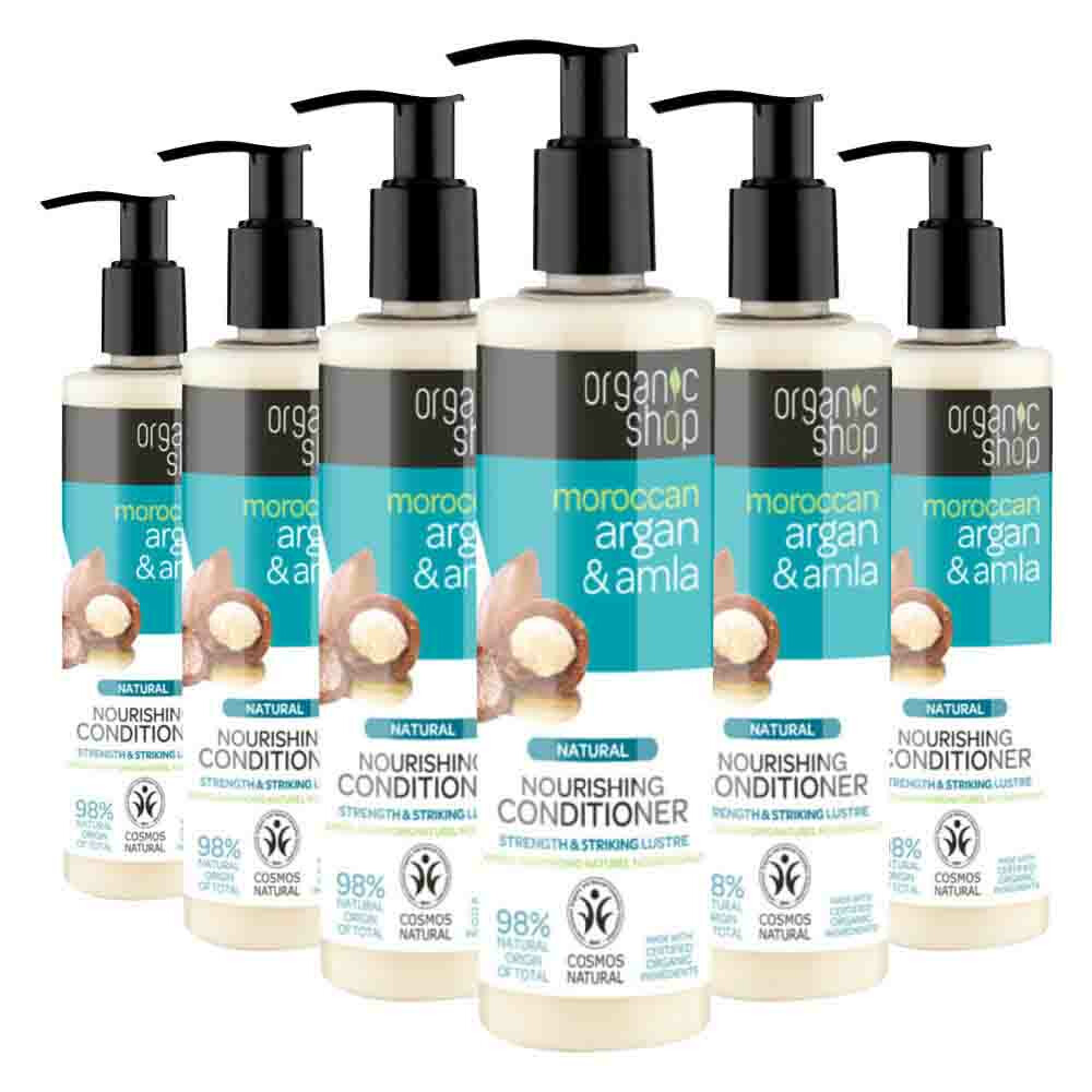 6x Organic Shop Conditioner Argan & Amla 280 ml