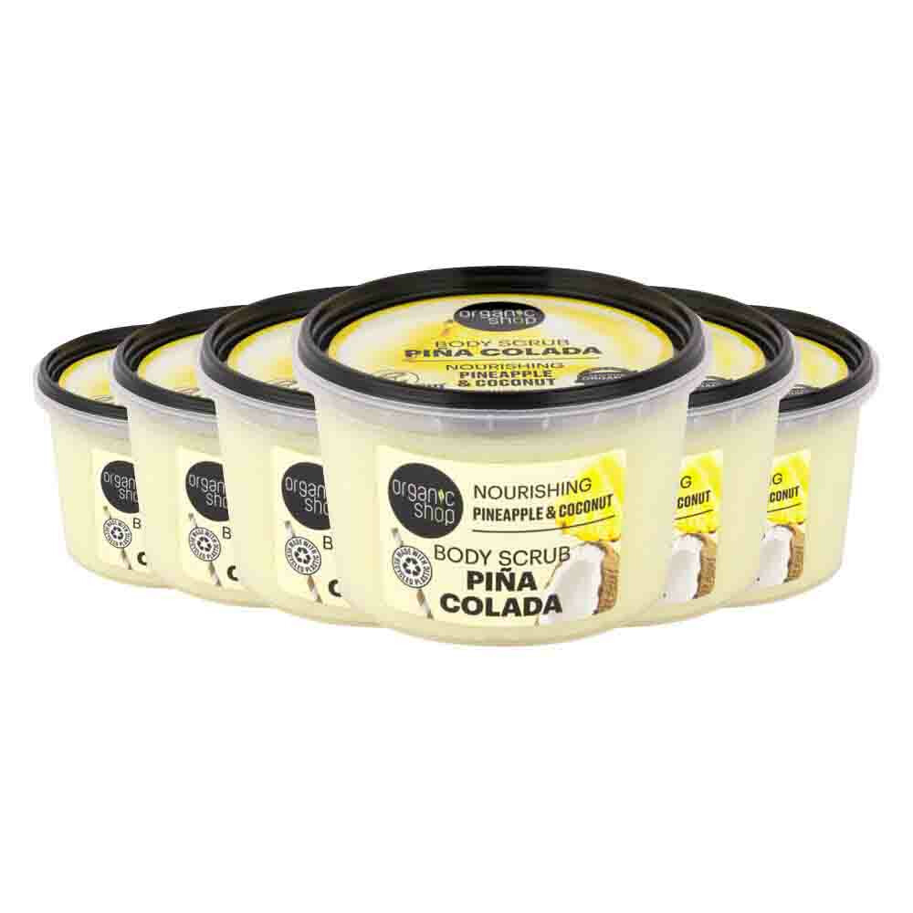 6x Organic Shop Body Scrub Pineapple & Coconut 250 ml