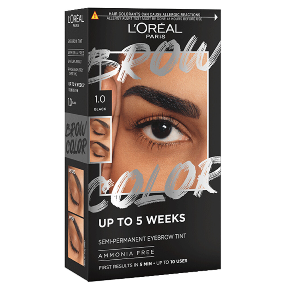 1+1 gratis: L'Oréal Brow Color Wenkbrauwverf 1.0 Black 30 ml
