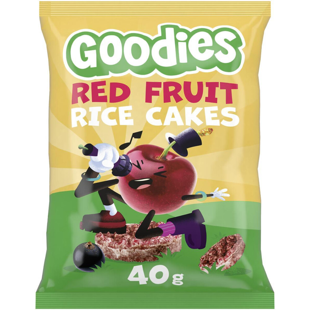 Goodies Luchtige Rijstwafeltjes Rood Fruit 40 gr