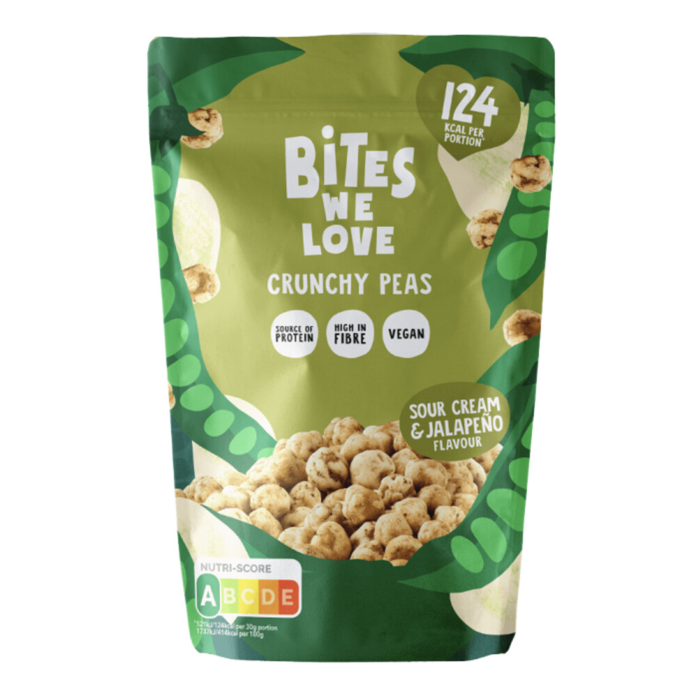 BitesWeLove Crunchy Peas Sour Cream&Jalapeño 100 gr