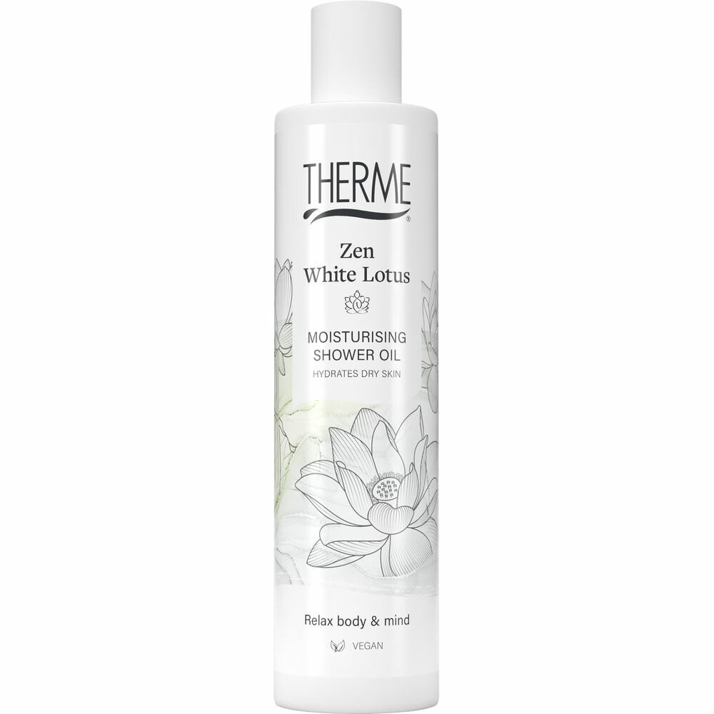 6x Therme Moisturising Shower Oil Zen White Lotus 250 ml