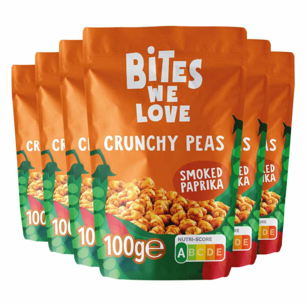 6x BitesWeLove Crunchy Peas Smoked Paprika 100 gr