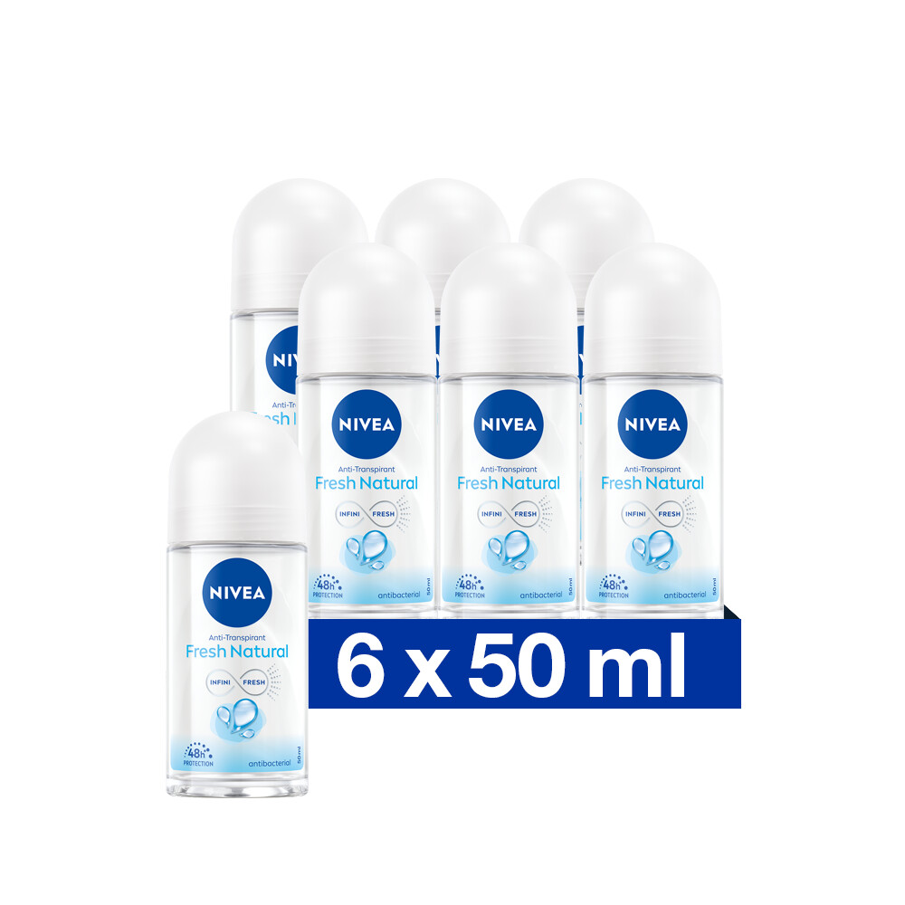6x Nivea Deodorant Roller Fresh Natural 50 ml