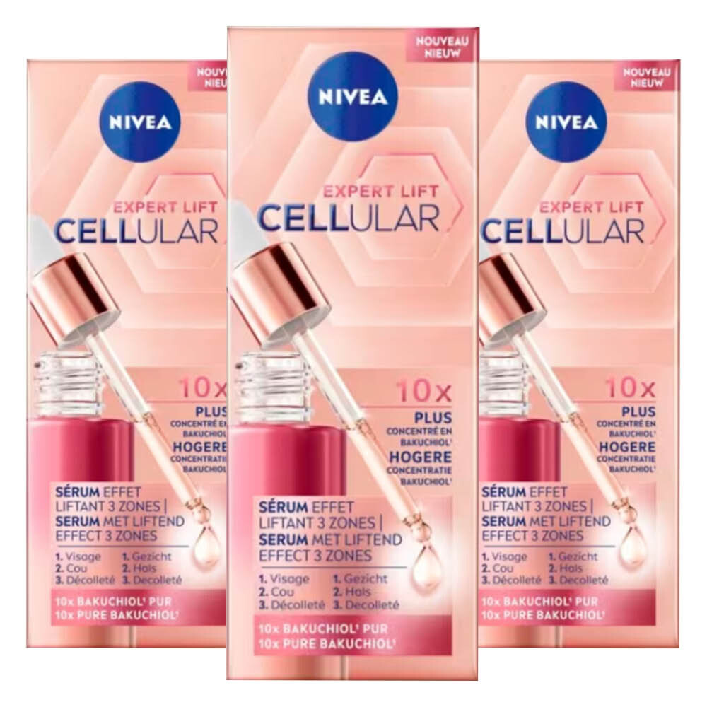 3x NIVEA Cellular Lift Serum Hogere Concentratie Bakuchiol 30 ml