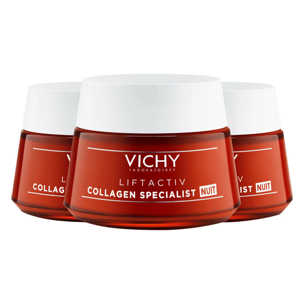 3x Vichy LiftActiv Collagen Specialist Nachtcrème 50 ml