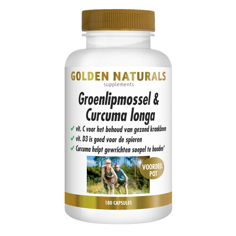 Golden Naturals Groenlipmossel&Curcuma longa 180 capsules