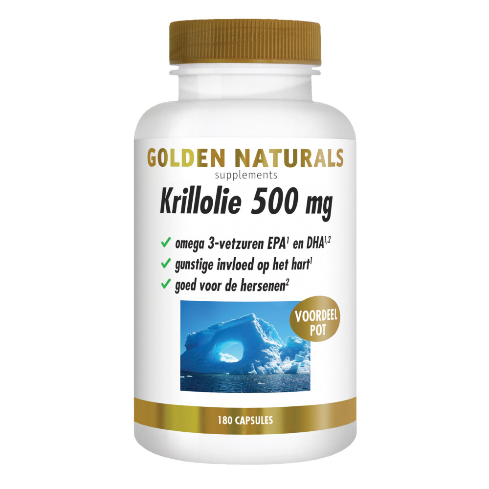 Golden Naturals Krillolie 500mg 180 softgels