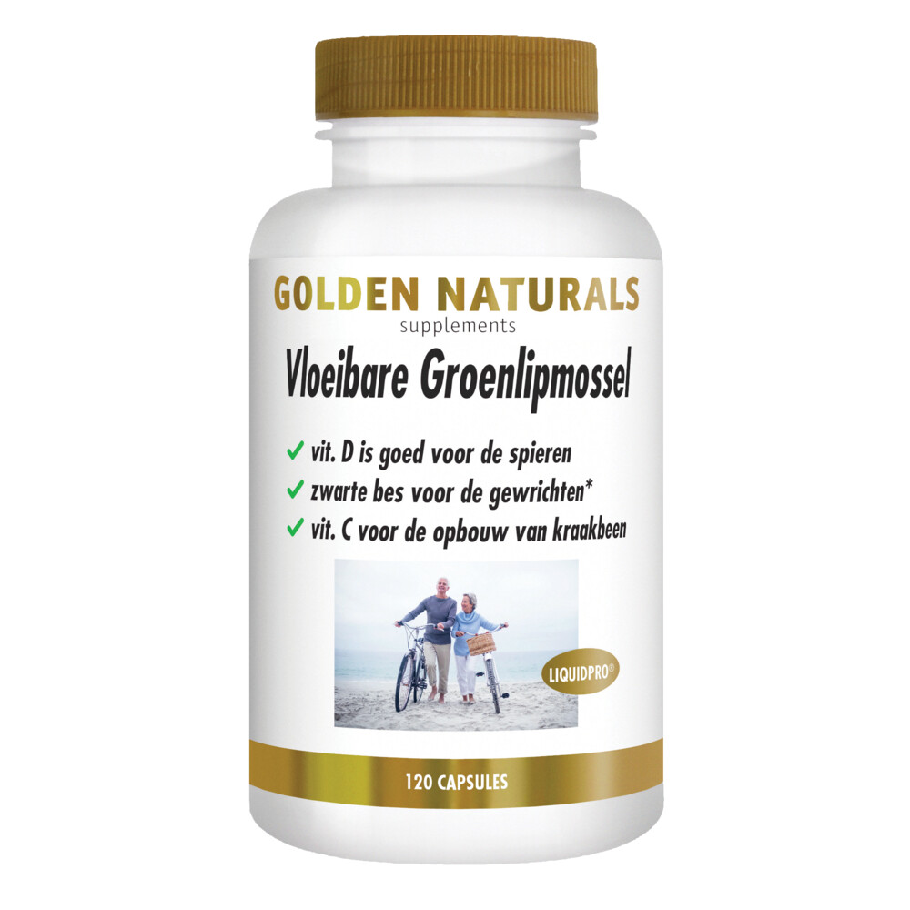 Golden Naturals Vloeibare Groenlipmossel 120 softgels