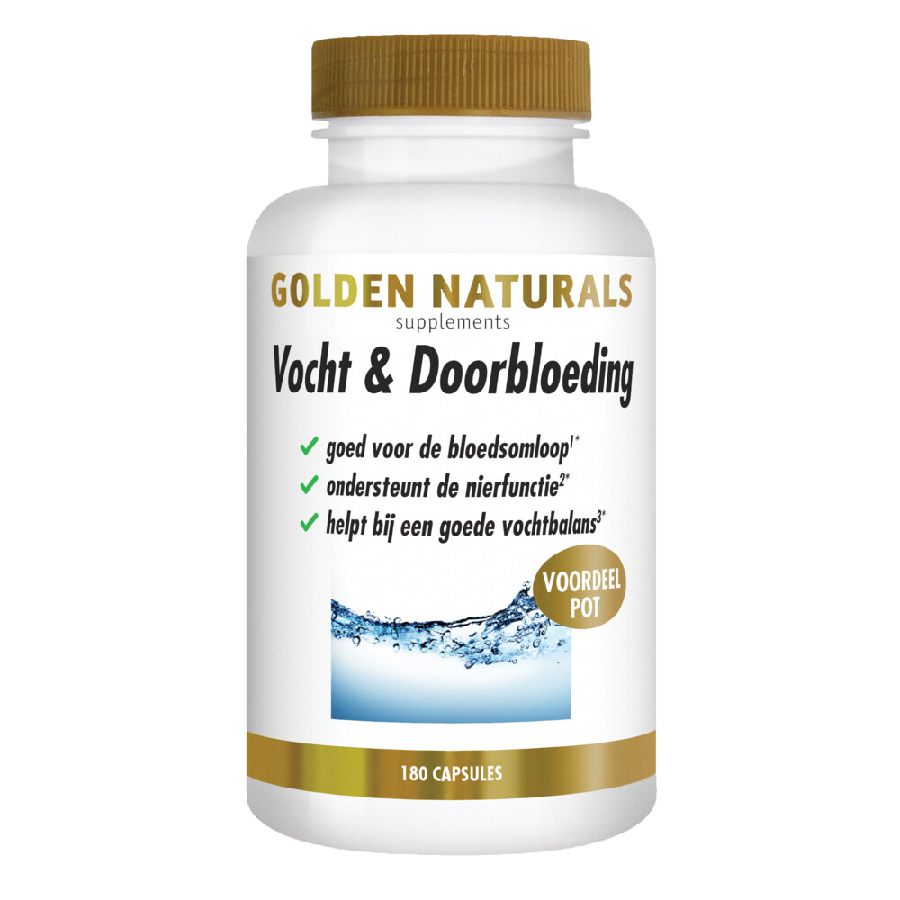 Golden Naturals Vocht&Doorbloeding 180 vegacapsules