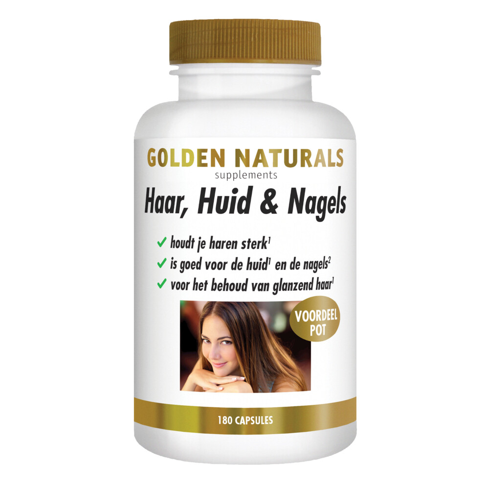 Golden Naturals Haar, Huid&Nagels 180 vegacapsules