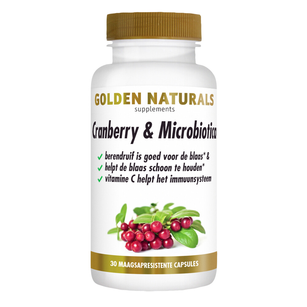 Golden Naturals Cranberry & Microbiotica 30 vegacapsules