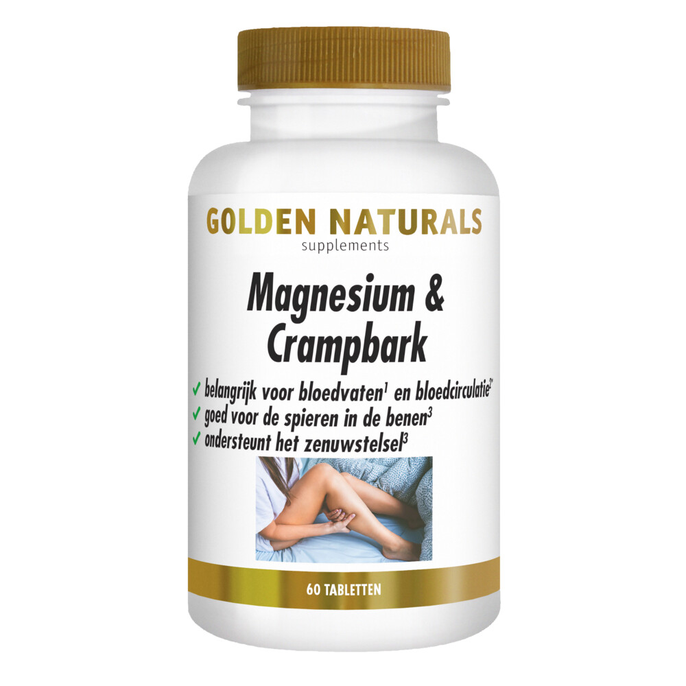 Golden Naturals Magnesium & Crampbark 60 Tabletten