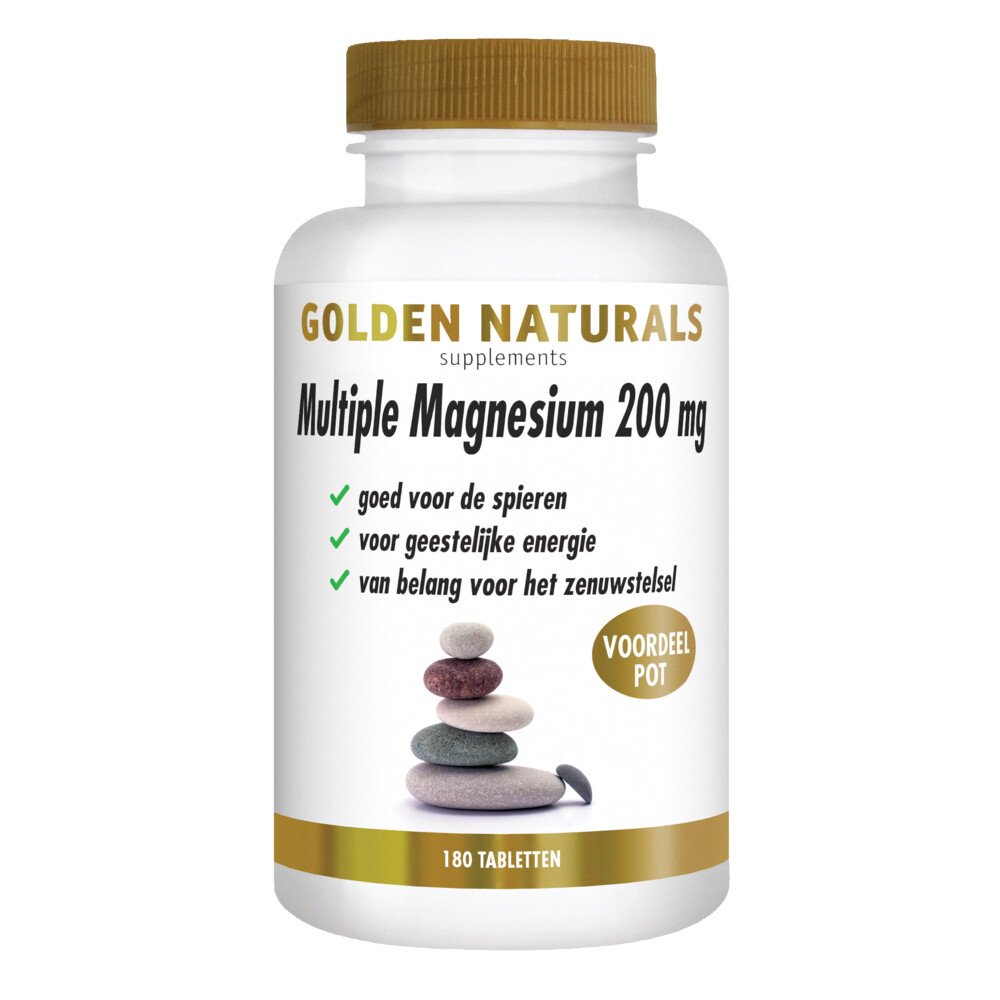 Golden Naturals Multiple Magnesium 200mg Vegan 180 tabletten