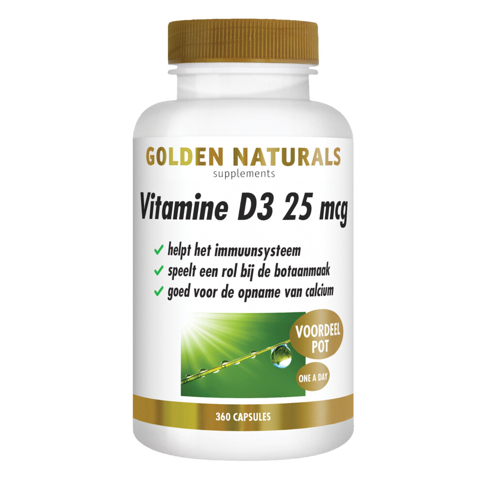 Golden Naturals Vitamine D3 25 mcg 360sft