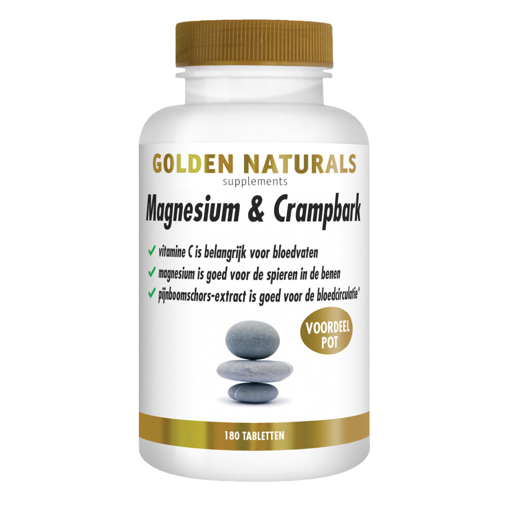 Golden Naturals Magnesium&Crampbark 180 tabletten