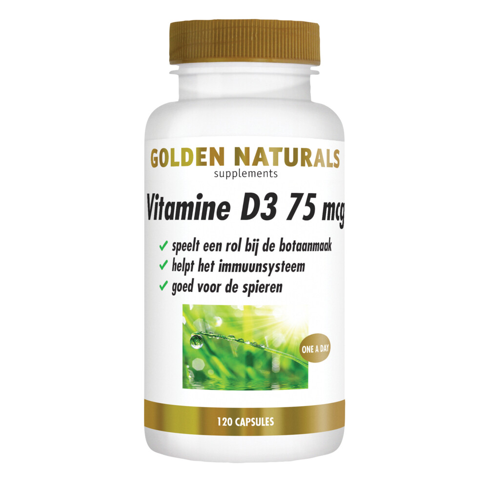 GOLDEN NATURALS vitamine d3 75 mcg 120 softgel capsules