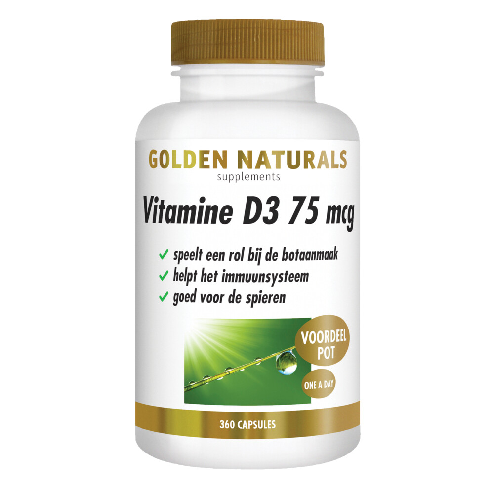 GOLDEN NATURALS vitamine d3 75 mcg 360 softgel capsules