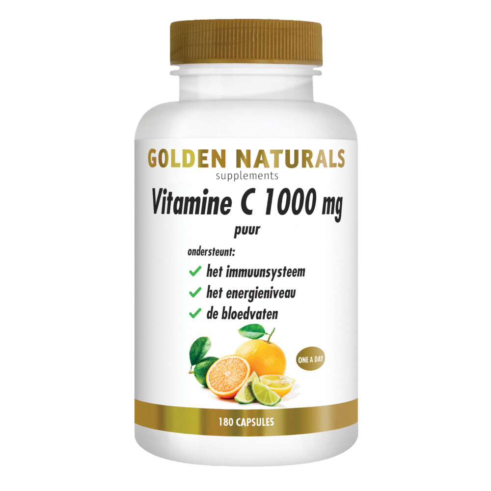 Golden Naturals Vitamine C 1000 puur 180vc