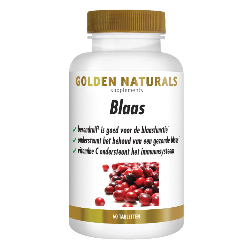 Gratis Verzending: 2x Golden Naturals Blaas Vegan 60 tabletten