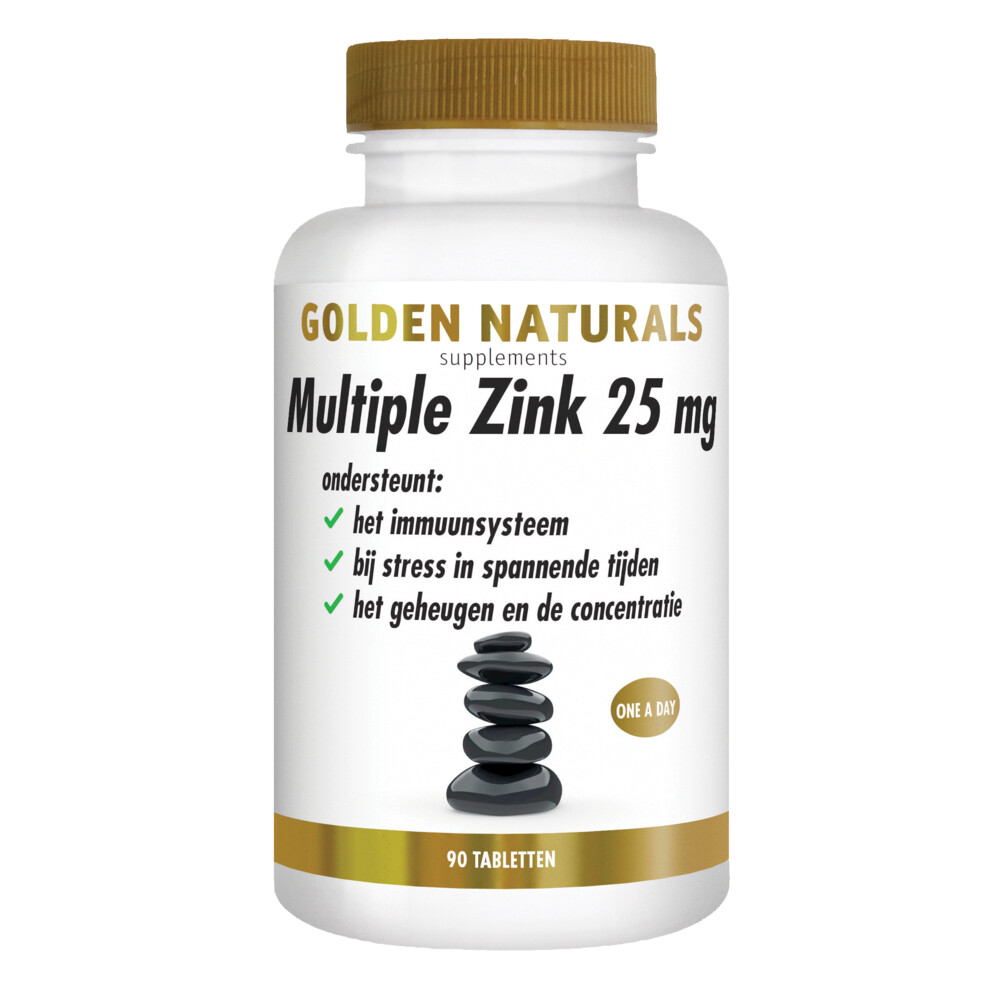 Gratis Verzending: Golden Naturals Multiple Zink 25mg 90 tabletten