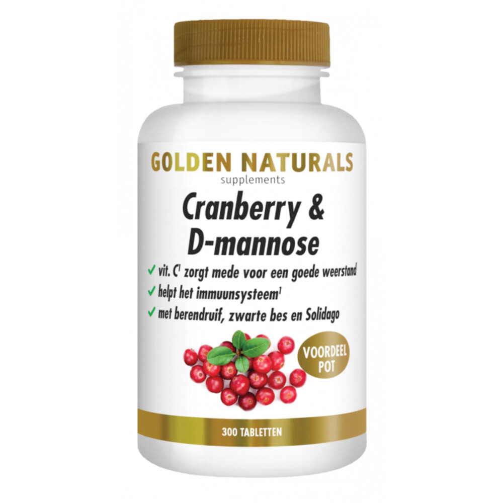 Golden Naturals Cranberry&D-mannose Vegan 300 tabletten