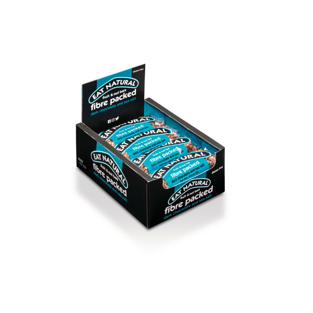 12x Eat natural Noten Bar Pure Chocolade&Zeezout 12 x 45 gr