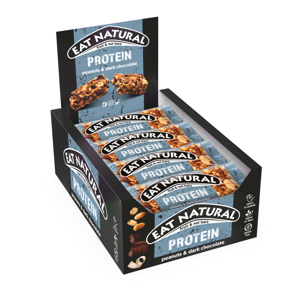 12x Eat natural Proteïn Bar Pinda's en Chocolade 12 x 45 gr