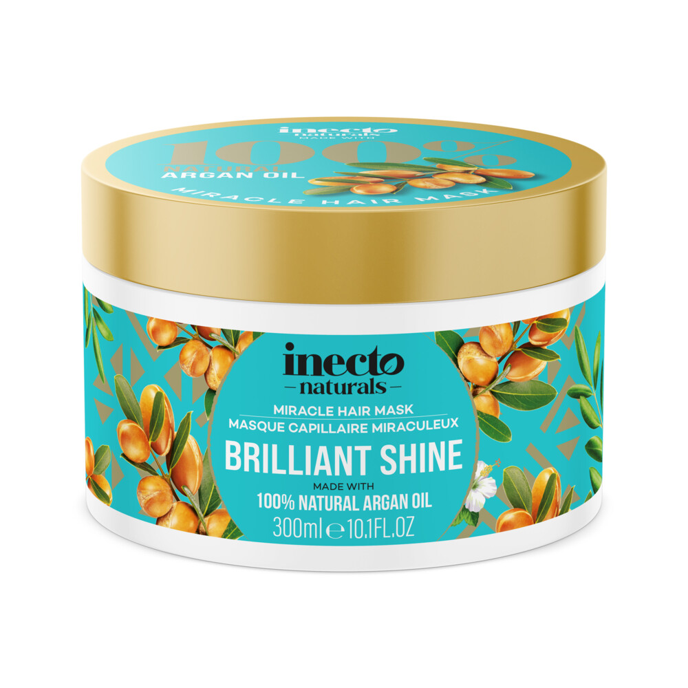 6x Inecto Naturals Brilliant Shine Argan Haarmasker 300 ml