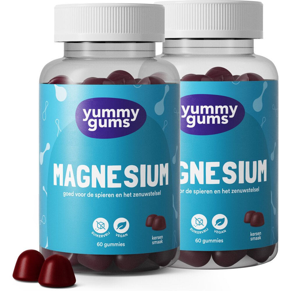 Gratis Verzending: 2x Yummygums Magnesium 60 gummies