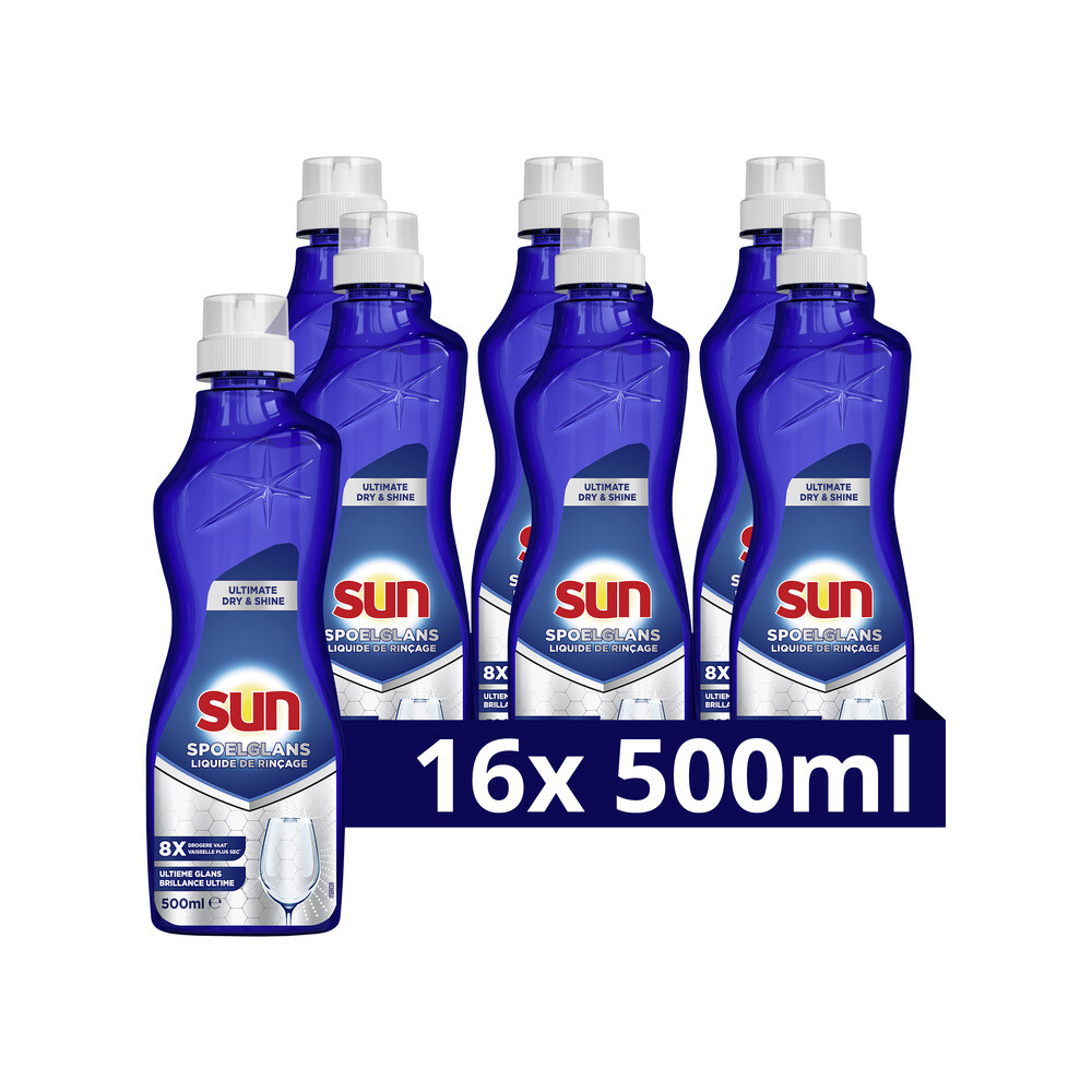 16x Sun Spoelglansmiddel Dry&Shine 500 ml
