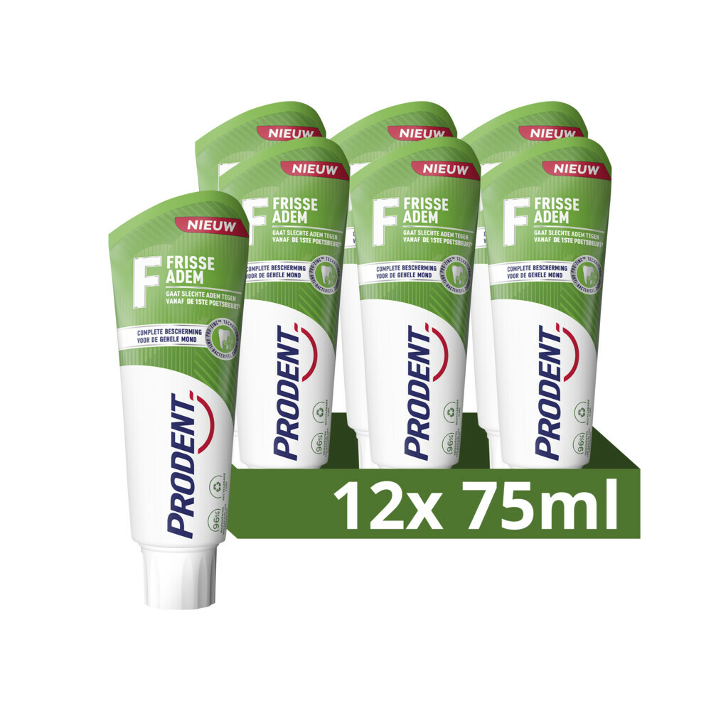 12x Prodent Tandpasta Frisse Adem 75 ml