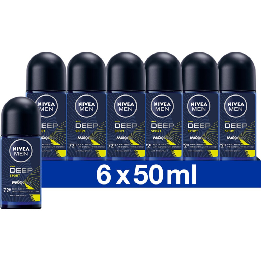 6x NIVEA Men Deodorant Roller Deep Sport 50 ml