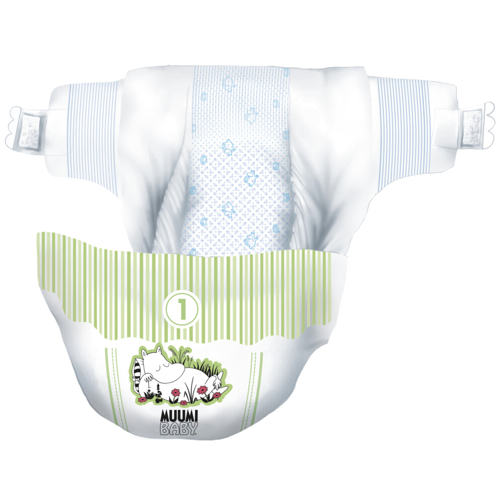 Moomin Baby Moomin Ecologische Luiers Maat 1 Newborn 25 stuks, foto 2
