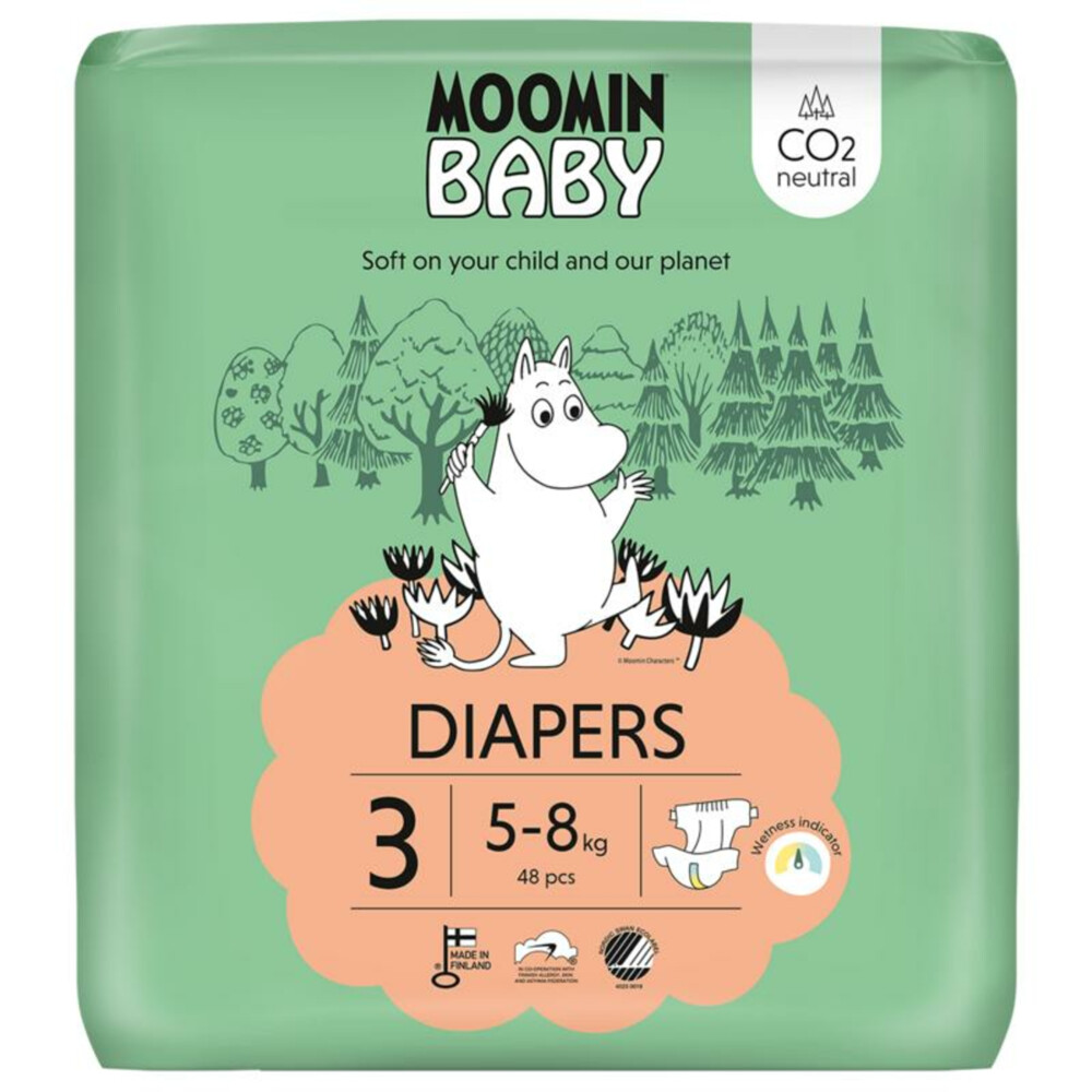 Moomin Ecologische Luiers Maat 3 Midi 48 stuks