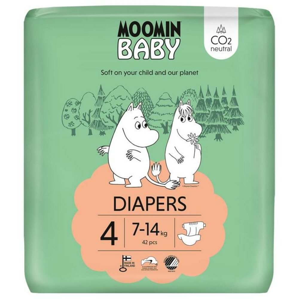 Moomin Ecologische Luiers Maat 4 Maxi 42 stuks