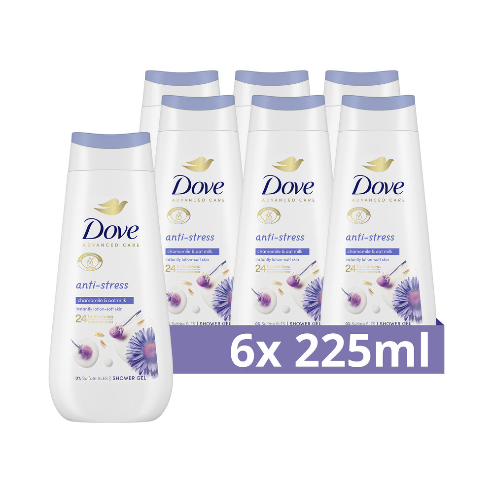 6x Dove Douchecreme Anti-Stress 225 ml