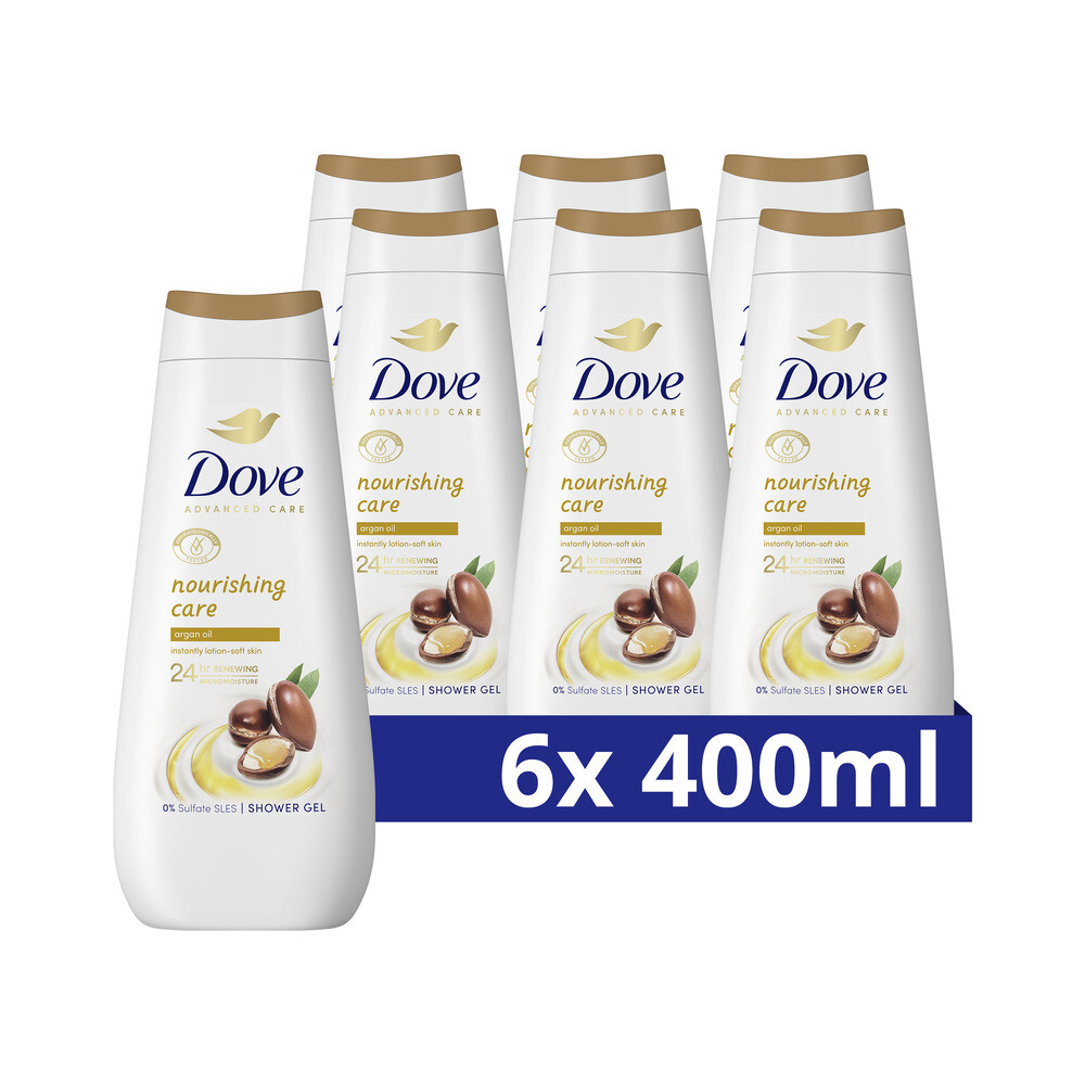 6x Dove Douchecreme Nourishing Care 400 ml