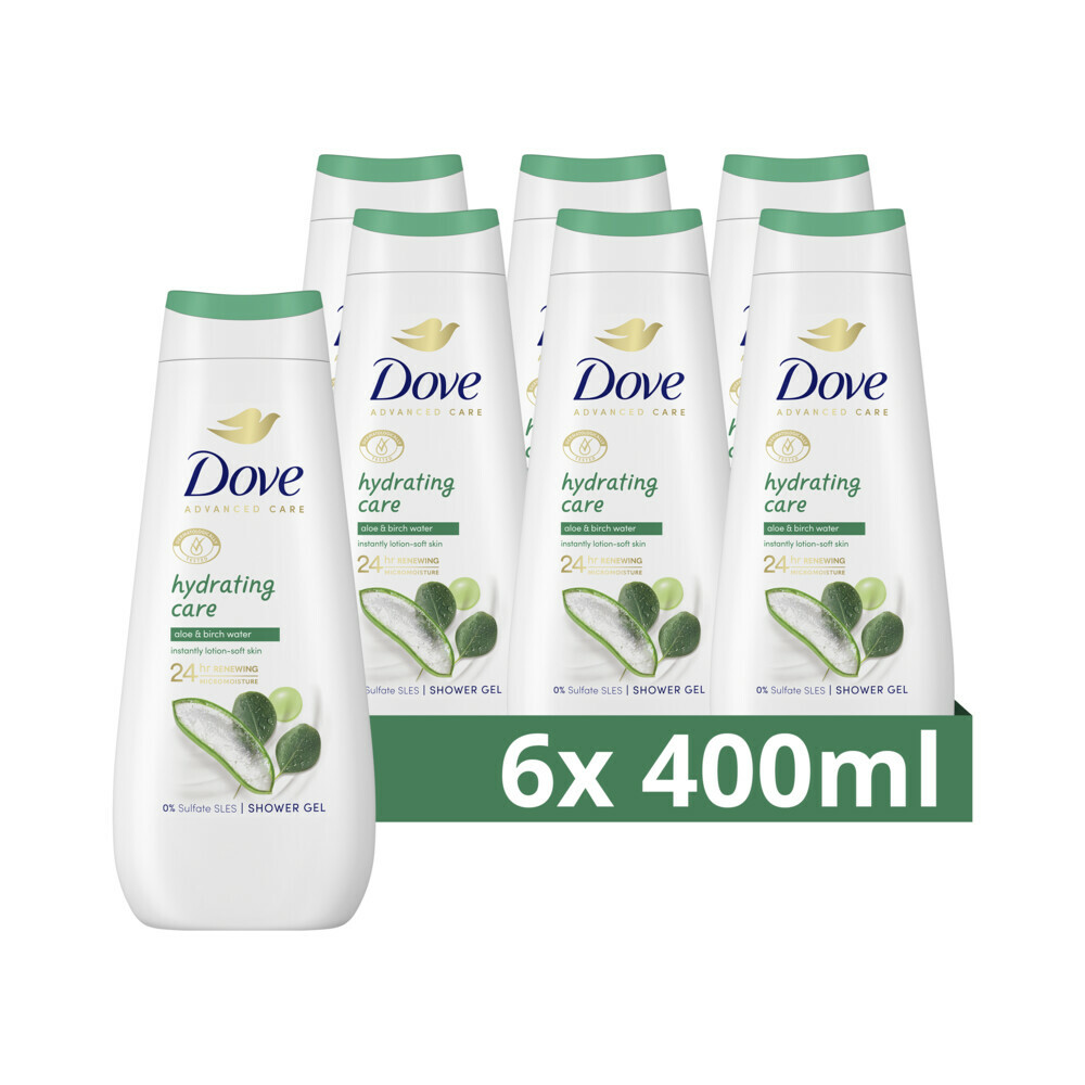 6x Dove Douchecreme Hydrating Care 400 ml