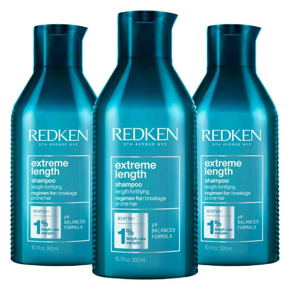 3x Redken Extreme Length Shampoo 300 ml