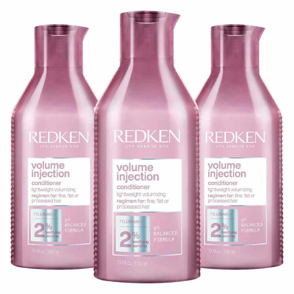 3x Redken Volume Injection Conditioner 300 ml